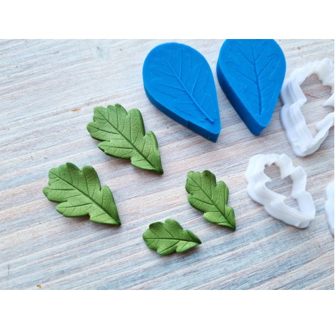 Silicone veiner, Oak leaf, small, set or individually