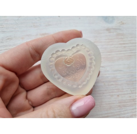 Silicone mold, Heart, style 19, ~ 3.5*3.7 cm, H:1.5 cm