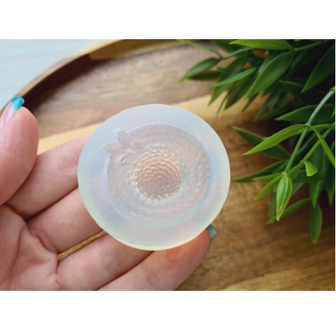 Silicone mold, Straw hat, style 2, ~ Ø 3.3 cm, H:1.4 cm