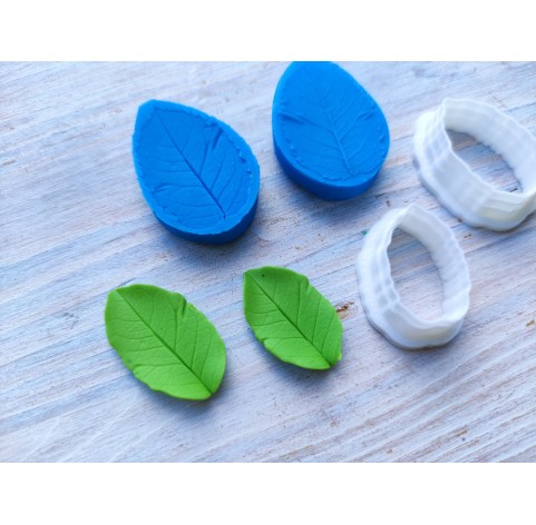 Silicone veiner, Rose leaf, small, set or individually