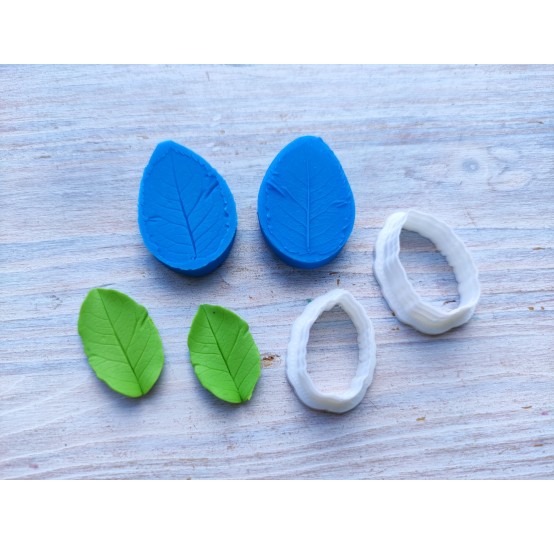 Silicone veiner, Rose leaf, small, set or individually