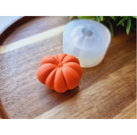 Silicone mold, Pumpkin, style 5, ~ Ø 3.5*3.8 cm, H:2.5 cm