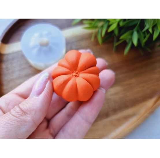 Silicone mold, Pumpkin, style 5, ~ Ø 3.5*3.8 cm, H:2.5 cm