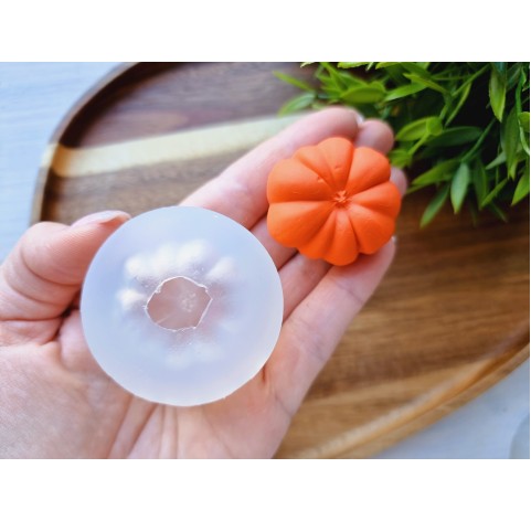 Silicone mold, Pumpkin, style 5, ~ Ø 3.5*3.8 cm, H:2.5 cm