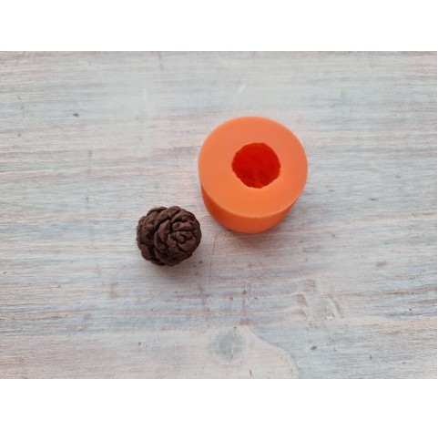 Silicone mold, Pine cone at an angle, style 12, ~ Ø 1.6 cm, H:1.7 cm