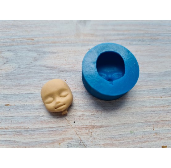 Silicone mold, Doll face 9, ~ 1.3*1.6 cm
