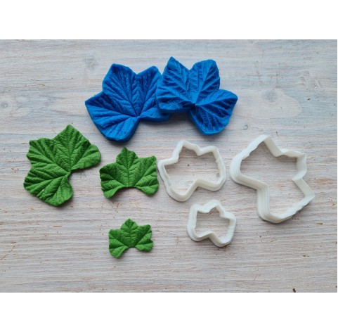 Silicone veiner, Cloudberry leaf, set or individually