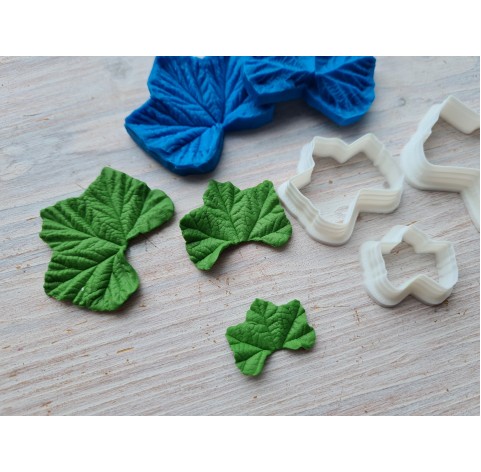 Silicone veiner, Cloudberry leaf, set or individually