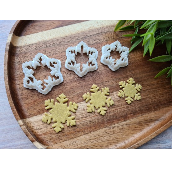 "Snowflake, style 1", set of 3 cutters one clay cutter or FULL set