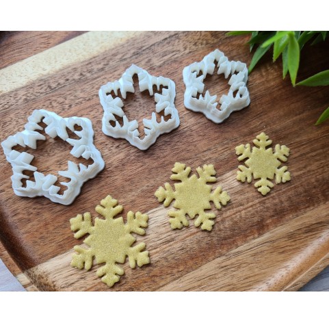 "Snowflake, style 1", set of 3 cutters one clay cutter or FULL set