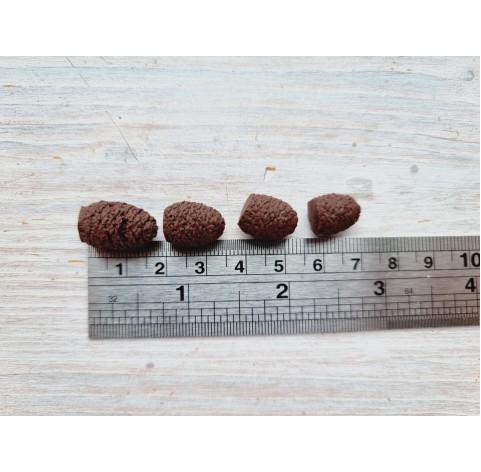 Silicone mold, Mini pine cone, style 13, 4 pcs., ~ Ø 1.1 cm, H:1.8 cm, Ø 1.1 cm, H:1.4 cm, Ø 0.9 cm, H:1.2 cm