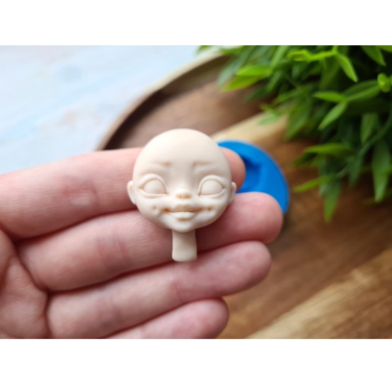 Silicone mold, Doll face, style 12, ~ 2.8*3.3 cm, H:1.1 cm
