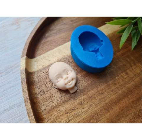 Silicone mold, Doll face, style 14, ~ 2.2*3.1 cm, H:1.1 cm