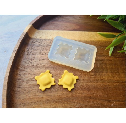 Silicone mold, Macaroni ravioli, style 5, 2 elements, ~ Ø 1.7 cm, H:0.4 cm