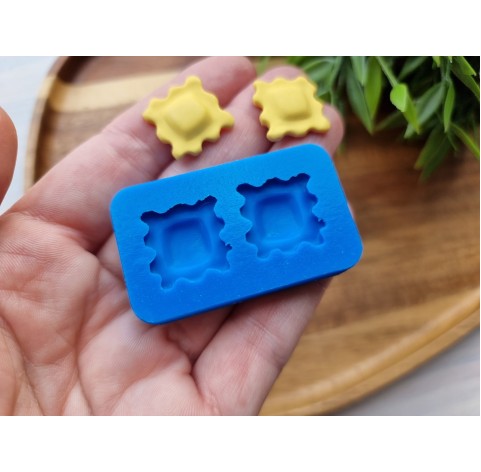 Silicone mold, Macaroni ravioli, style 5, 2 elements, ~ Ø 1.7 cm, H:0.4 cm