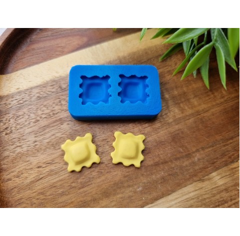 Silicone mold, Macaroni ravioli, style 5, 2 elements, ~ Ø 1.7 cm, H:0.4 cm