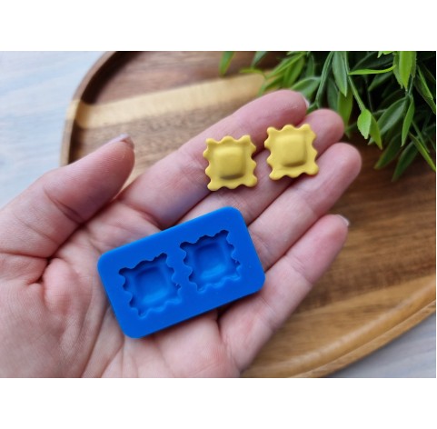 Silicone mold, Macaroni ravioli, style 5, 2 elements, ~ Ø 1.7 cm, H:0.4 cm