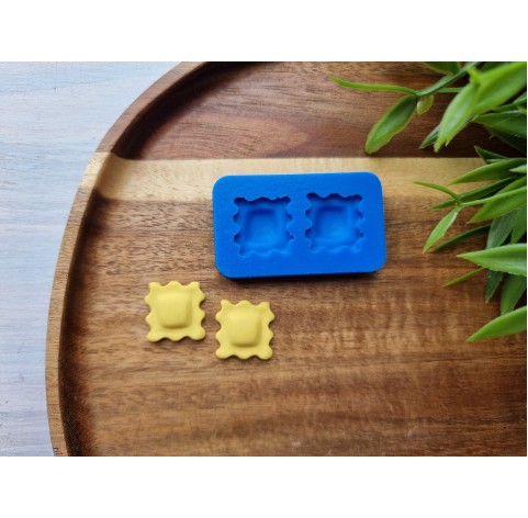 Silicone mold, Macaroni ravioli, style 5, 2 elements, ~ Ø 1.7 cm, H:0.4 cm