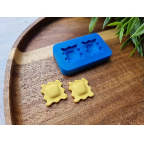 Silicone mold, Macaroni ravioli, style 5, 2 elements, ~ Ø 1.7 cm, H:0.4 cm