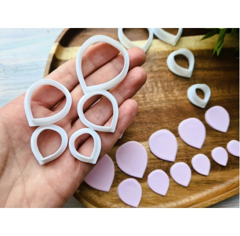 "Rose petal, style 6, classic", set of 11 cutters, one clay cutter or FULL set