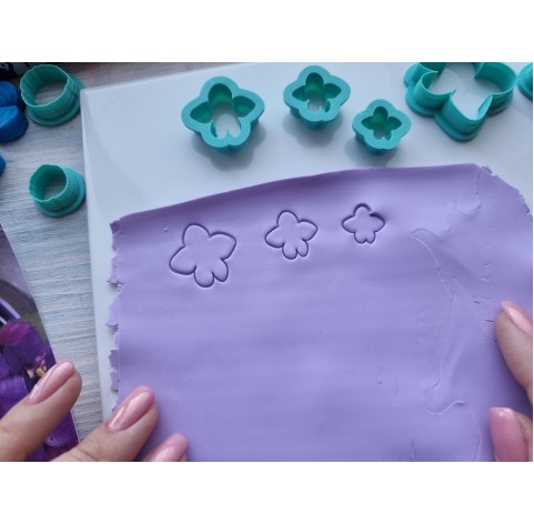 "Violet flower" one clay cutter or FULL set