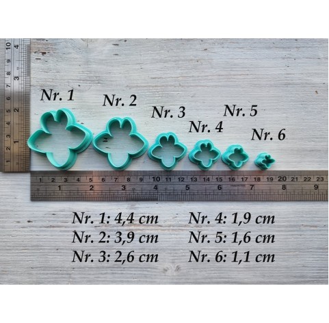 "Violet flower" one clay cutter or FULL set