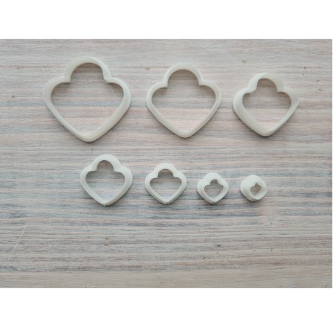 "Wavy petal", set of 7 cutters, one clay cutter or FULL set