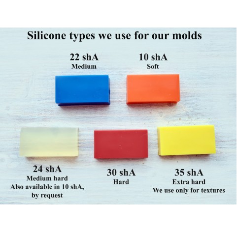 Silicone veiner, Leaf 3, (mold size) ~ 3.6*4.6 cm + 3 cutters 3*4 cm, 2.2*3 cm, 1.4*2 cm, choose full set or individually