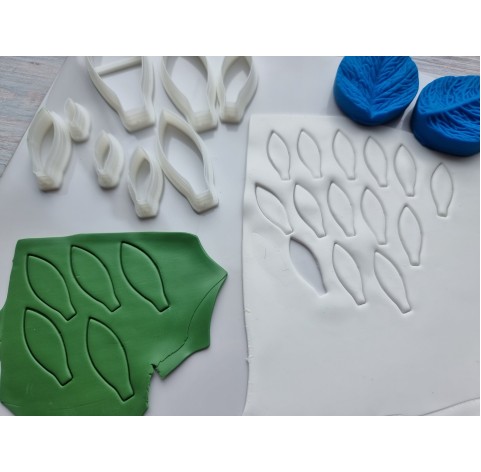 "Leaf/Petal, Style 2" one clay cutter or FULL set