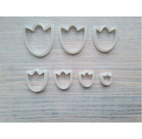 "Tulip", set of 7 cutters, one clay cutter or FULL set
