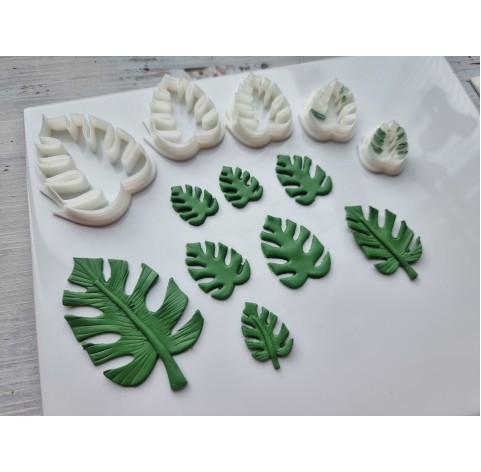 "Monstera leaf, style 1" one clay cutter or FULL set