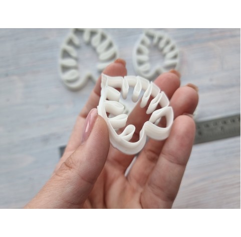 "Monstera leaf, style 2", set of 6 cutters, one clay cutter or FULL set