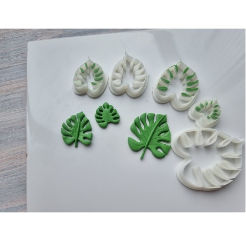 "Monstera leaf, style 2" one clay cutter or FULL set