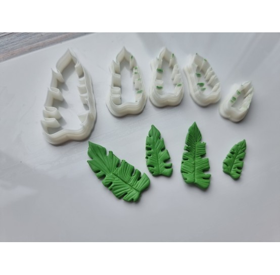 "Palm leaf, style 1", set of 6 cutters, one clay cutter or FULL set