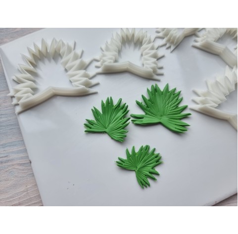 "Palm leaf, style 2", set of 6 cutters, one clay cutter or FULL set