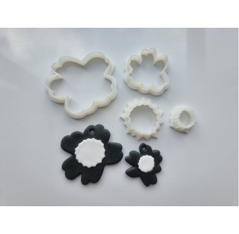 Irregular flower, 4 cutter set