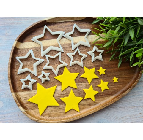 "Star, style 1", set of 8 cutters, one clay cutter or FULL set