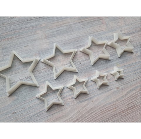 "Star, style 1", set of 8 cutters, one clay cutter or FULL set