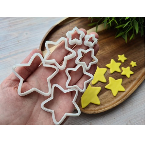 "Star, style 2", set of 7 cutters, one clay cutter or FULL set