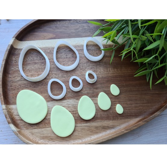 "Egg", set of 6 cutters, one clay cutter or FULL set
