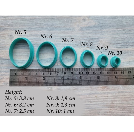 "Oval" one clay cutter or FULL set