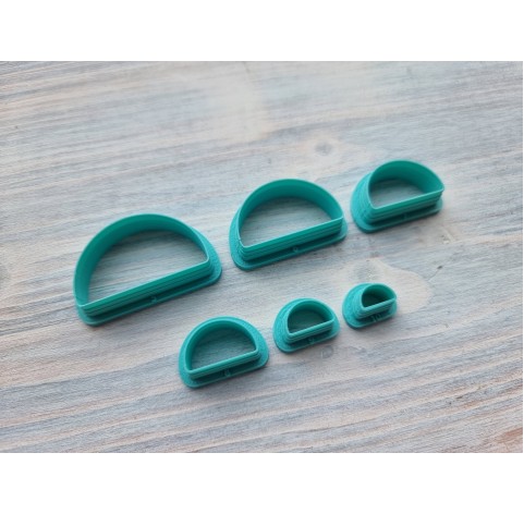 "Semicircle, style 1, rounded edges" one clay cutter or FULL set