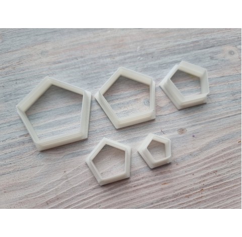 "Regular pentagon", set of 5 cutters, one clay cutter or FULL set