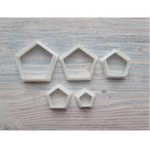"Regular pentagon", set of 5 cutters, one clay cutter or FULL set