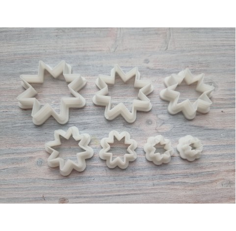 "Eight pointed star, set 7" one clay cutter or FULL set