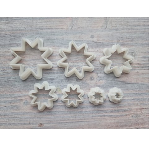 "Eight pointed star, set 7" one clay cutter or FULL set