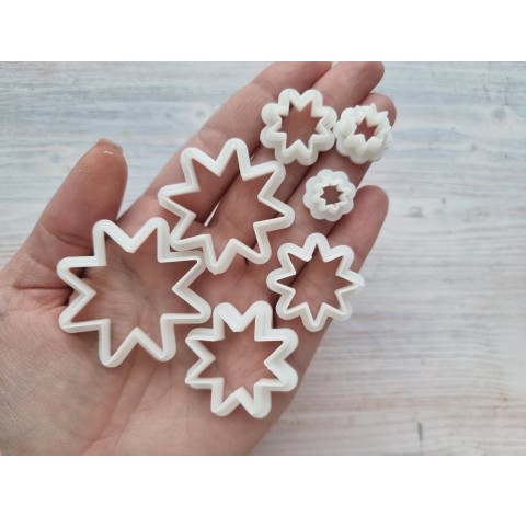 "Eight pointed star, set 7" one clay cutter or FULL set