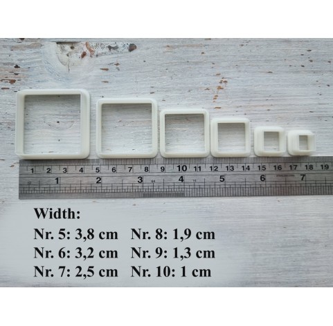 "Square, rounded  edges" one clay cutter or FULL set