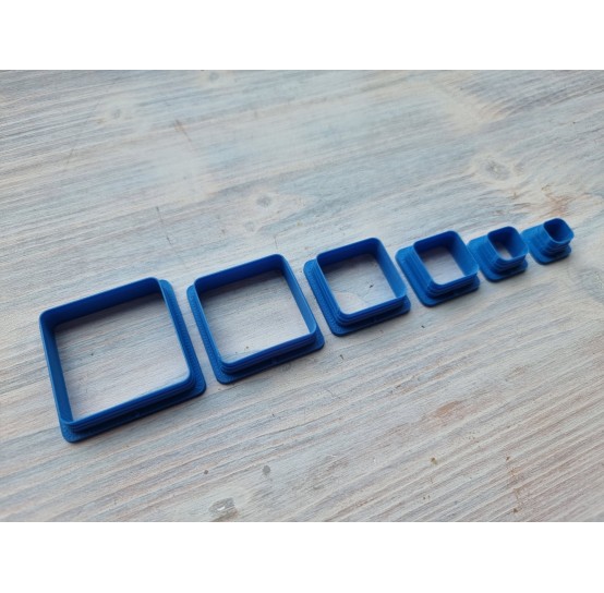 "Square, rounded  edges" one clay cutter or FULL set