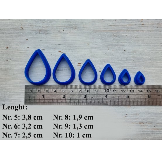 "Drop, style 1" one clay cutter or FULL set